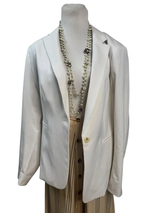 NWOT H&M White Single Breasted Blazer - Picture 4 of 16